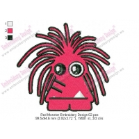 Red Monster Embroidery Design 02